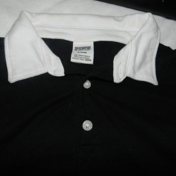 PINK Victoria's Secret Collared Long Sleeve Polo Shirt  Women's M 🆕⌚📦🏃💨🚚 - Picture 13 of 16